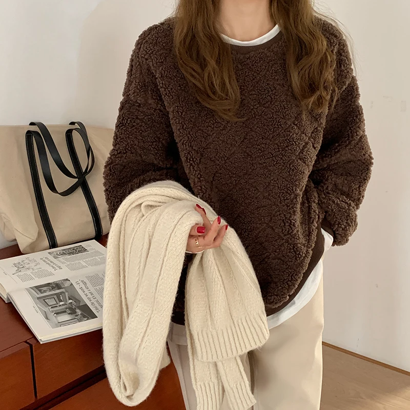 Alien Kitty 2021 Autumn Ladies Sweatshirts O Neck Casual Fashion Korean Minimalist Rhombus Classic All-Match Hot Loose Top
Alien Kitty 2021 Autumn Ladies Sweatshirts O Neck Casual Fashion Korean Minimalist Rhombus Classic All-Match Hot Loose Top