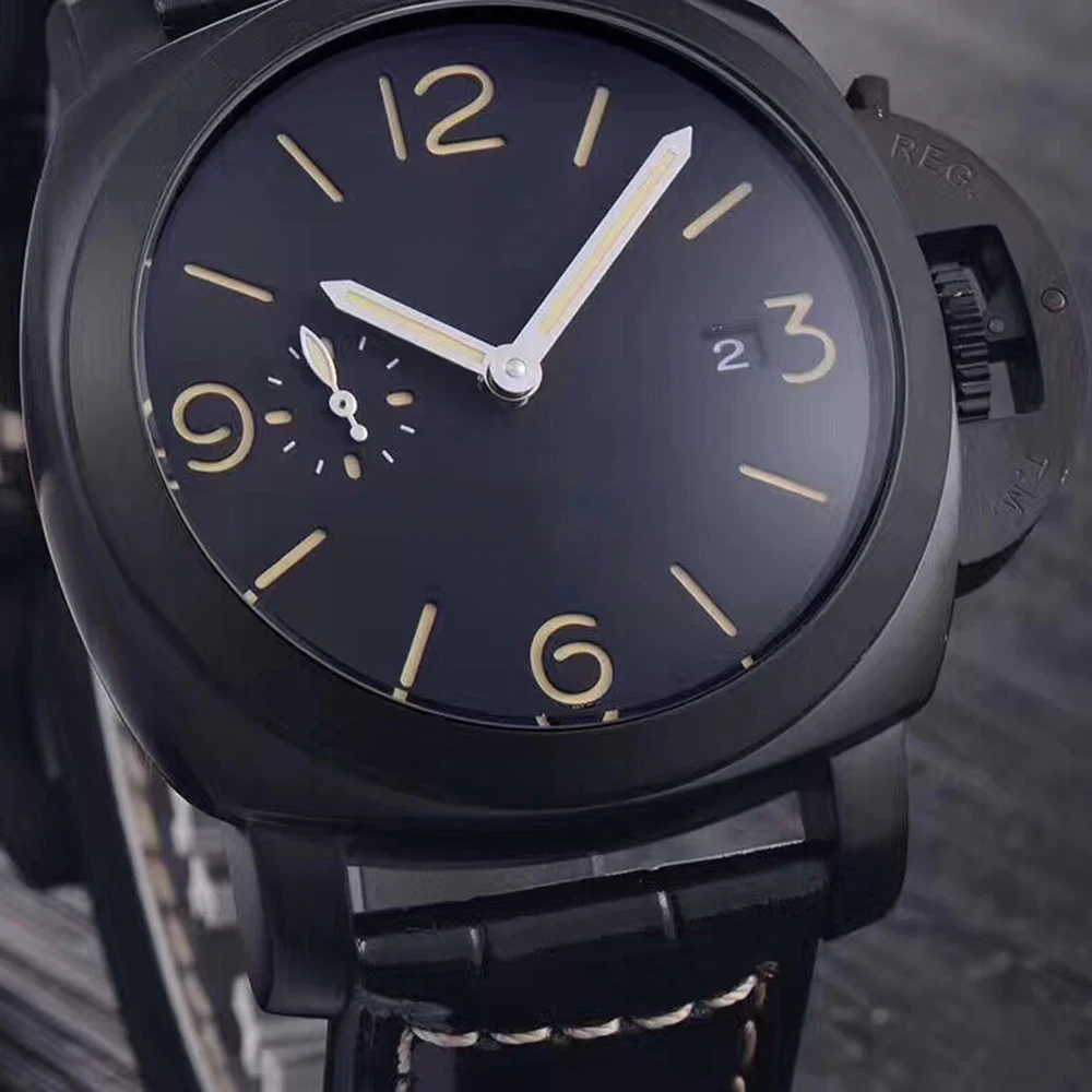 New Luxury 44mm Big Dial Pilot Mechanical Men's Watch Waterproof Luminous Seagull Movement Cowhide Strap Sapphire Business Milit
New Luxury 44mm Big Dial Pilot Mechanical Men's Watch Waterproof Luminous Seagull Movement Cowhide Strap Sapphire Business Milit