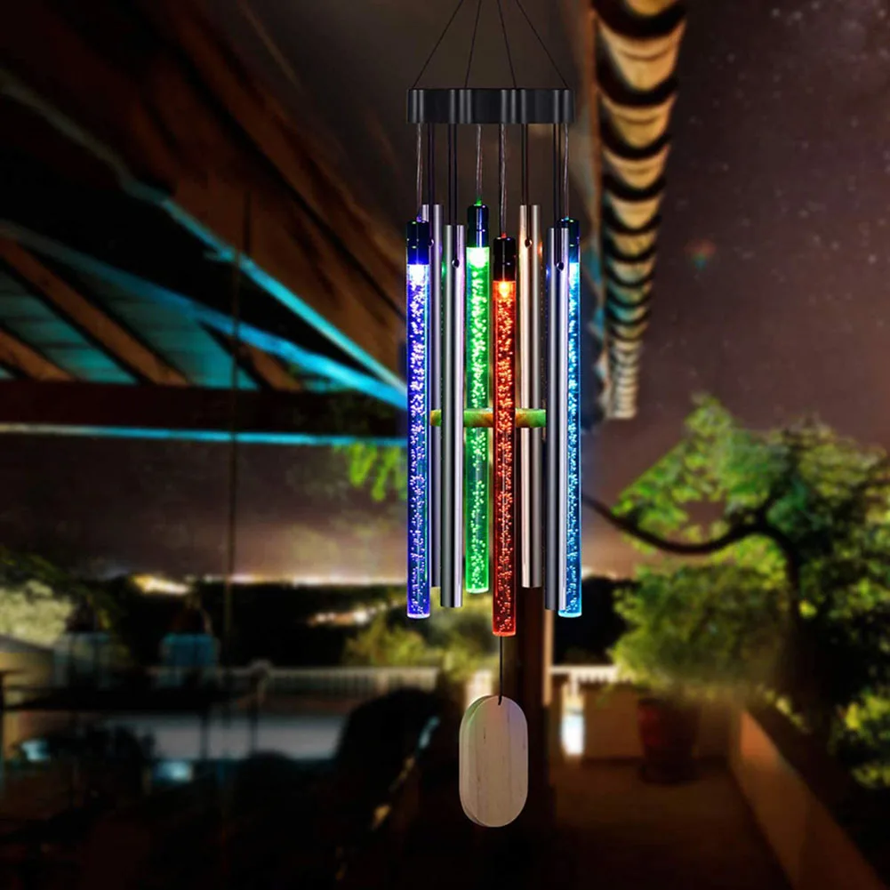 Waterproof Wind Chime Solar Power Lamp Colorful Bubble Column Windbell Lights Girl Room Home Decoration Bell
Waterproof Wind Chime Solar Power Lamp Colorful Bubble Column Windbell Lights Girl Room Home Decoration Bell