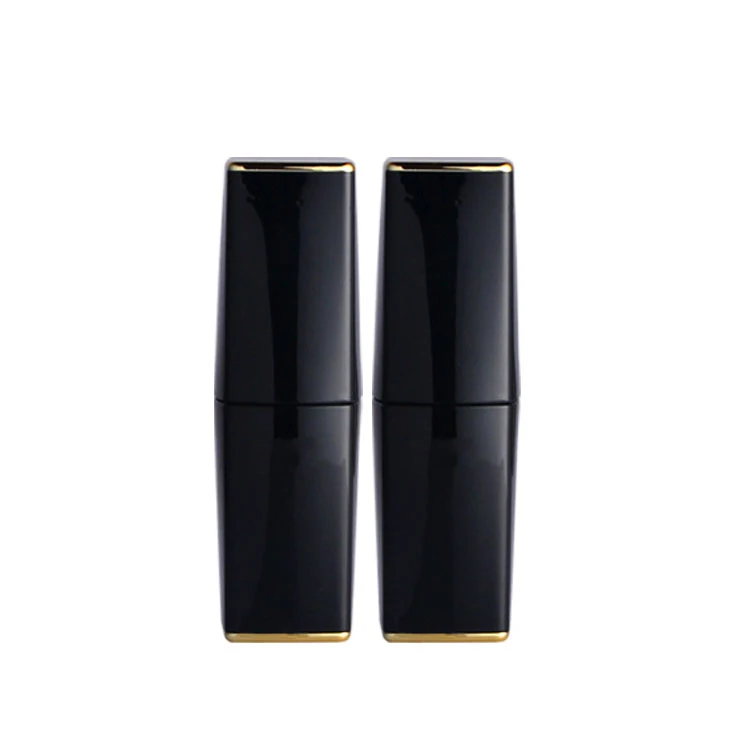 10/20/50pcs Empty Lipstick Tube with Magnetic Cap Bright Black Lip Rough Container Elegant Chapstick Lip Balm Gloss Pipe Shell