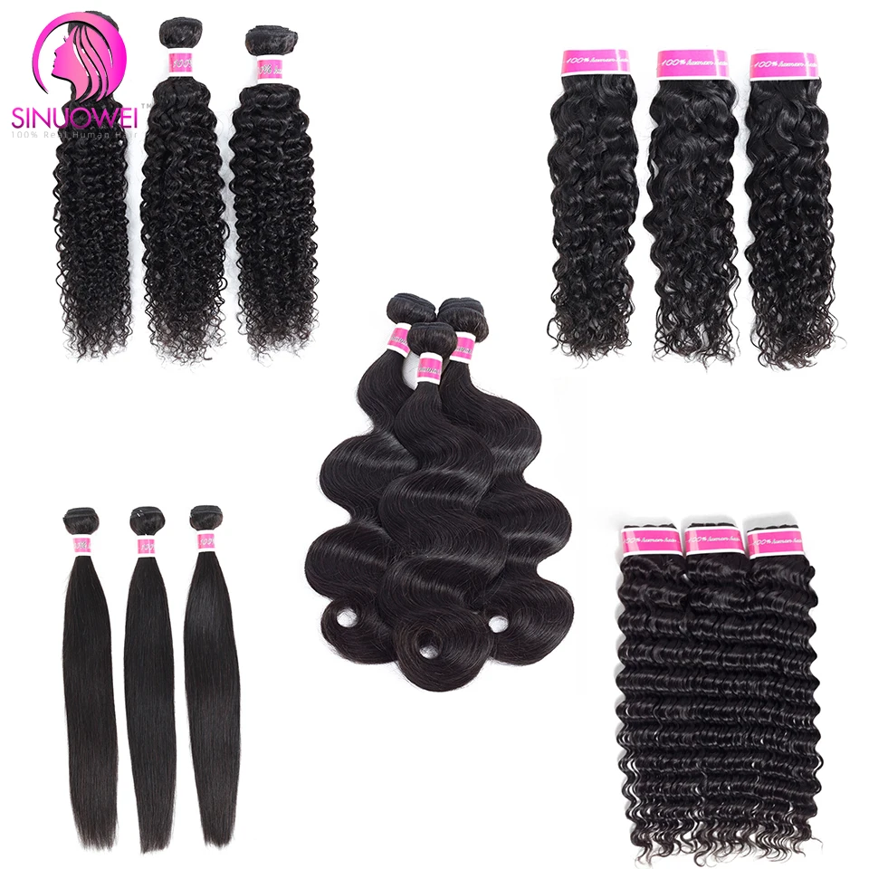 

Wholesale Indian Straight Body Wave Hair Weave Bundles Remy Human Hair Bundles Deep Wave Water Wave Kinky Curly Weft Extensions