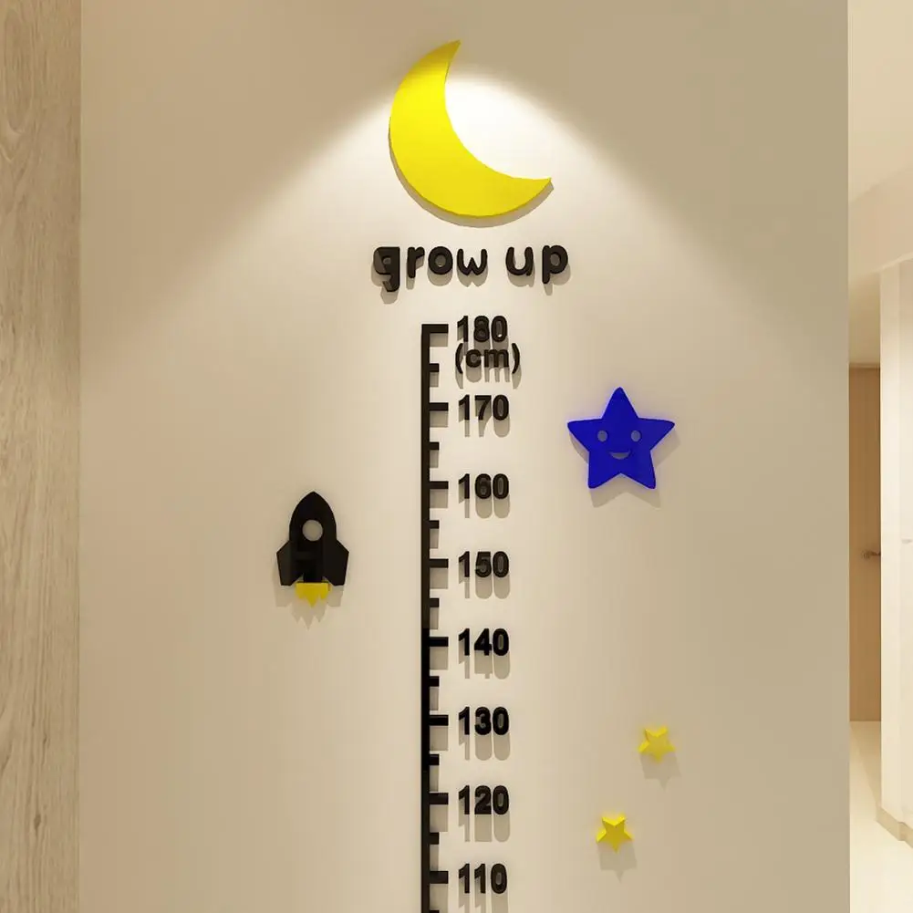 Acrylic Lovely Cartoon Measuring Height Tools Moon Star Rocket Height Chart Wall Sticker Children Room Decal Home Decoration
Acrylic Lovely Cartoon Measuring Height Tools Moon Star Rocket Height Chart Wall Sticker Children Room Decal Home Decoration