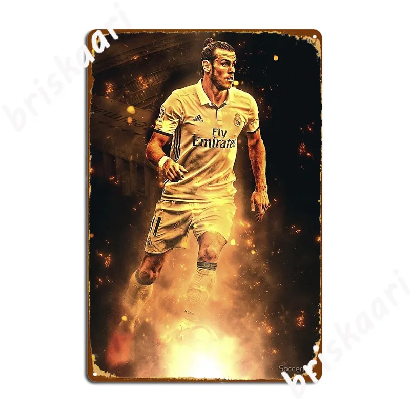 

Gareth Bale Metal Sign pub Garage Funny Wall Plaque pub Tin sign Posters