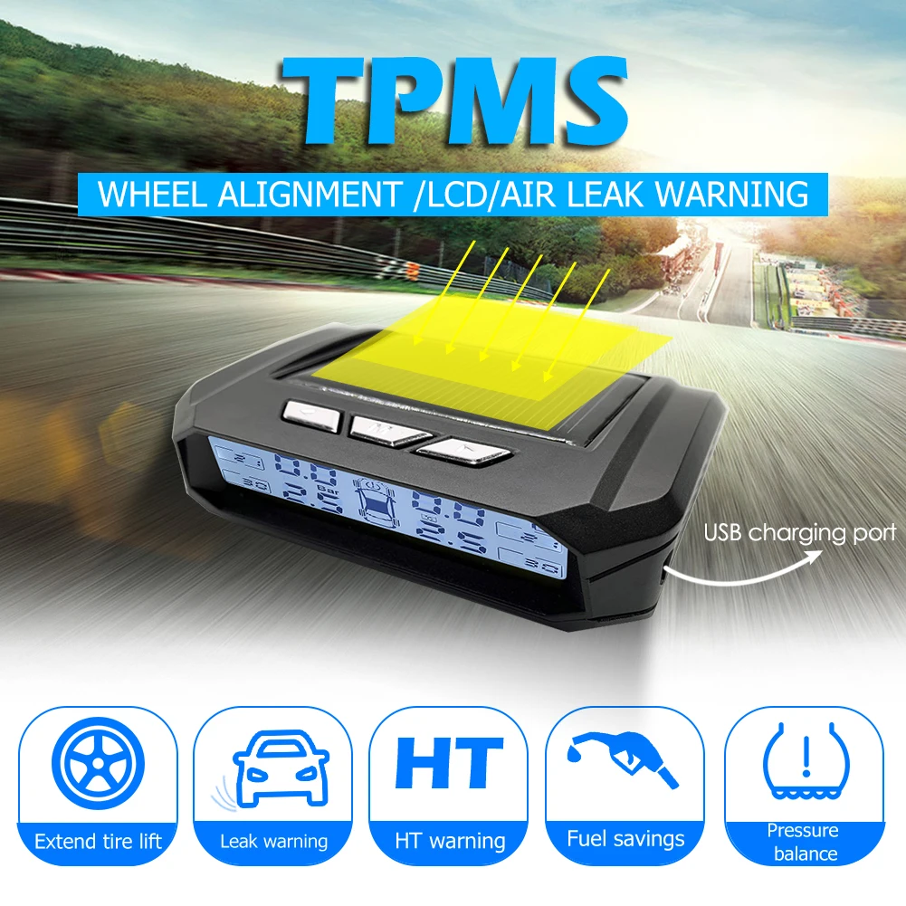 Car Tire Pressure Alarm Monitor System AN05 Wireless Solar Car TPMS Auto Tire Pressure Monitoring Tyre Temp Warning System
Car Tire Pressure Alarm Monitor System AN05 Wireless Solar Car TPMS Auto Tire Pressure Monitoring Tyre Temp Warning System