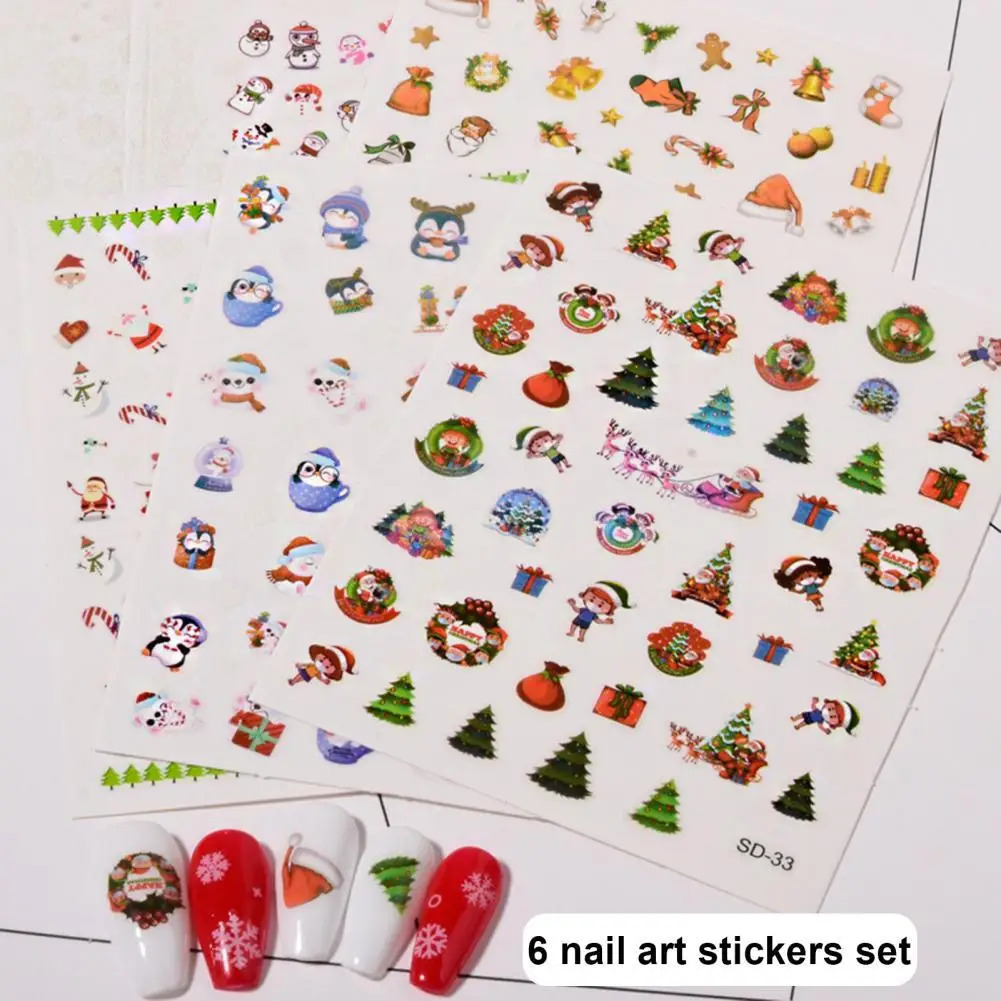 6Pcs Nail Sticker Attractive Exquisite Paper Flower Xmas Manicure Art Transfer Decal for Beginners
6Pcs Nail Sticker Attractive Exquisite Paper Flower Xmas Manicure Art Transfer Decal for Beginners