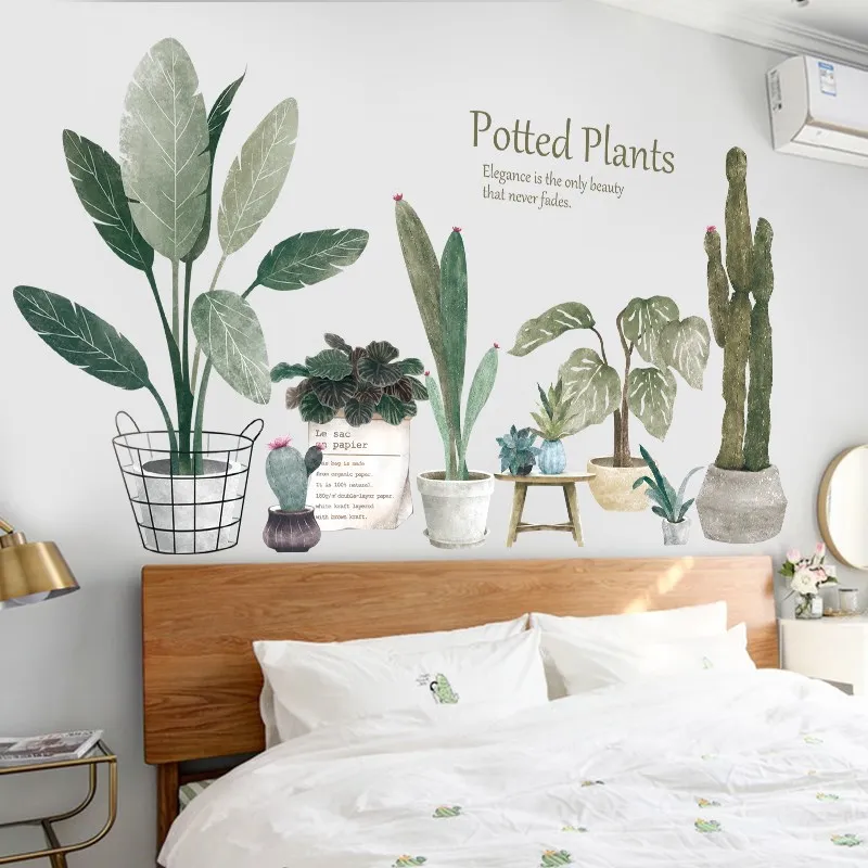 Nordic Potted Plants Decorative Wall Stickers for Living Room Background Plants Fresh Art Bedroom Bedside Wallpaper Room Decor
Nordic Potted Plants Decorative Wall Stickers for Living Room Background Plants Fresh Art Bedroom Bedside Wallpaper Room Decor
