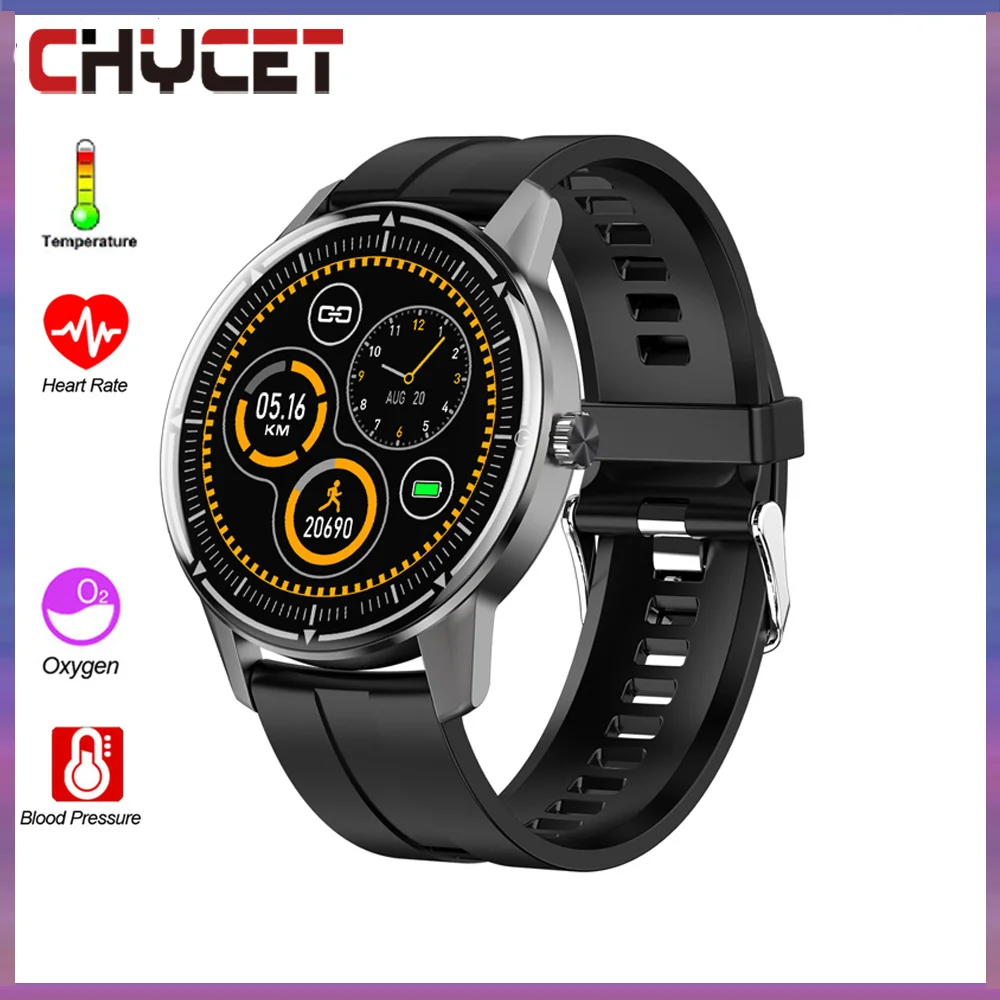 CHYCET Smart Watch Heart Rate Blood Pressure Oxygen Monitor Full Touch Round Smartwatch Men Women Fitness Tracker Sport Watch
CHYCET Smart Watch Heart Rate Blood Pressure Oxygen Monitor Full Touch Round Smartwatch Men Women Fitness Tracker Sport Watch