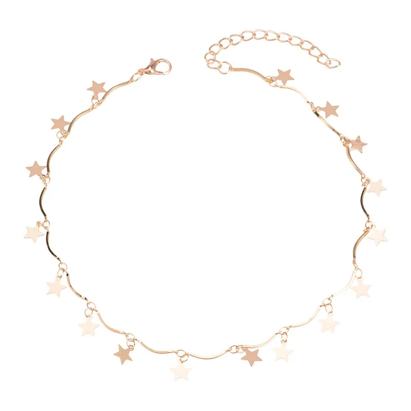 

Trendy Explosions Stars Necklace Ladies Clavicle Chain Star Choker Jewelry for Women Best Decoration Gift