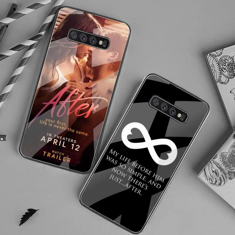 Силиконовый черный телефонный чехол After Movie для телефона из закаленного стекла