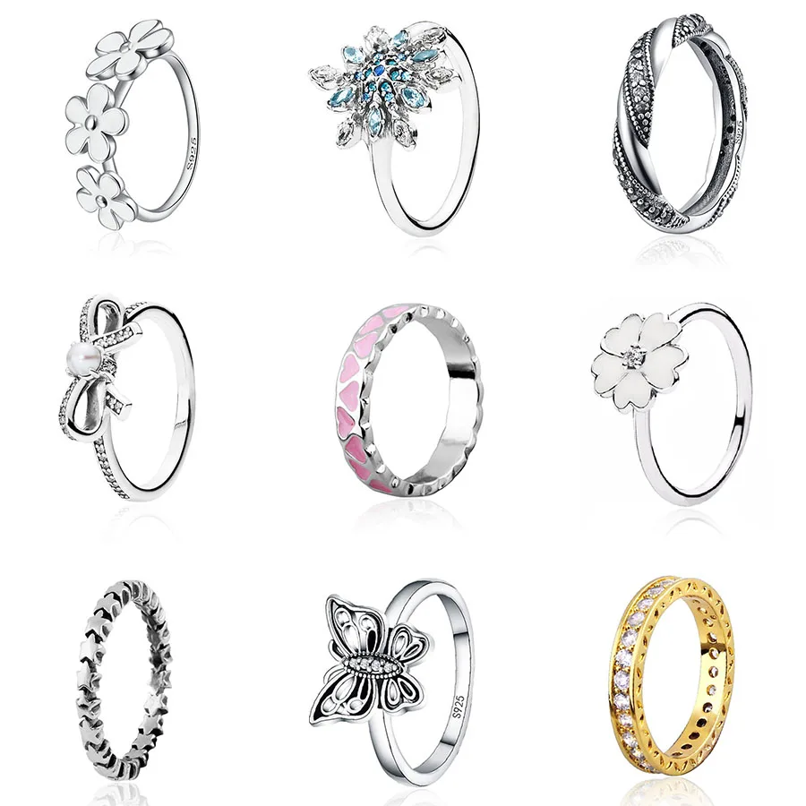 925 Sterling Silver Ring Charms Diy White Flower Lovely With Pearl Bow Crystal Finger Ring For Women Jewelry Gift
925 Sterling Silver Ring Charms Diy White Flower Lovely With Pearl Bow Crystal Finger Ring For Women Jewelry Gift