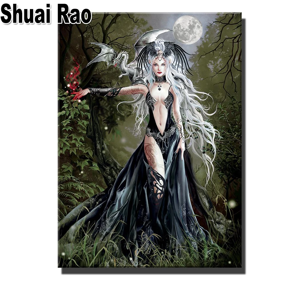 5D DIY Diamond Painting Kit Gothics,Sexy Fantasy Woman,Dragon Home Full Square Drill Diamond Embroidery Handicraft Home Decor
5D DIY Diamond Painting Kit Gothics,Sexy Fantasy Woman,Dragon Home Full Square Drill Diamond Embroidery Handicraft Home Decor