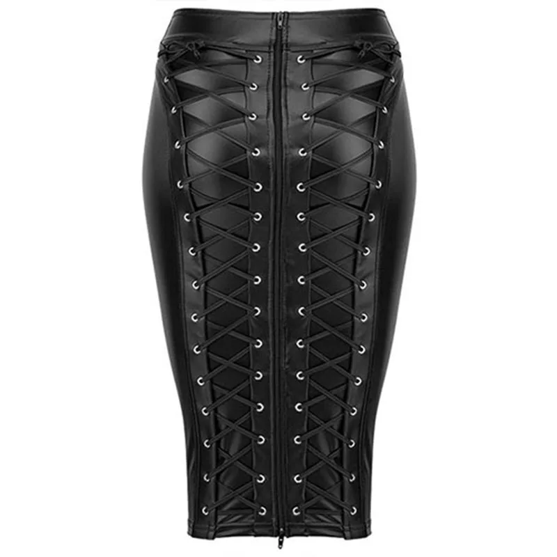 High-waist PU Patent Leather Skirt with Lace-up Back Zipper Bag Hip Skirt Sexy High Waist Club Party Pleated Skirt Streetwear
High-waist PU Patent Leather Skirt with Lace-up Back Zipper Bag Hip Skirt Sexy High Waist Club Party Pleated Skirt Streetwear