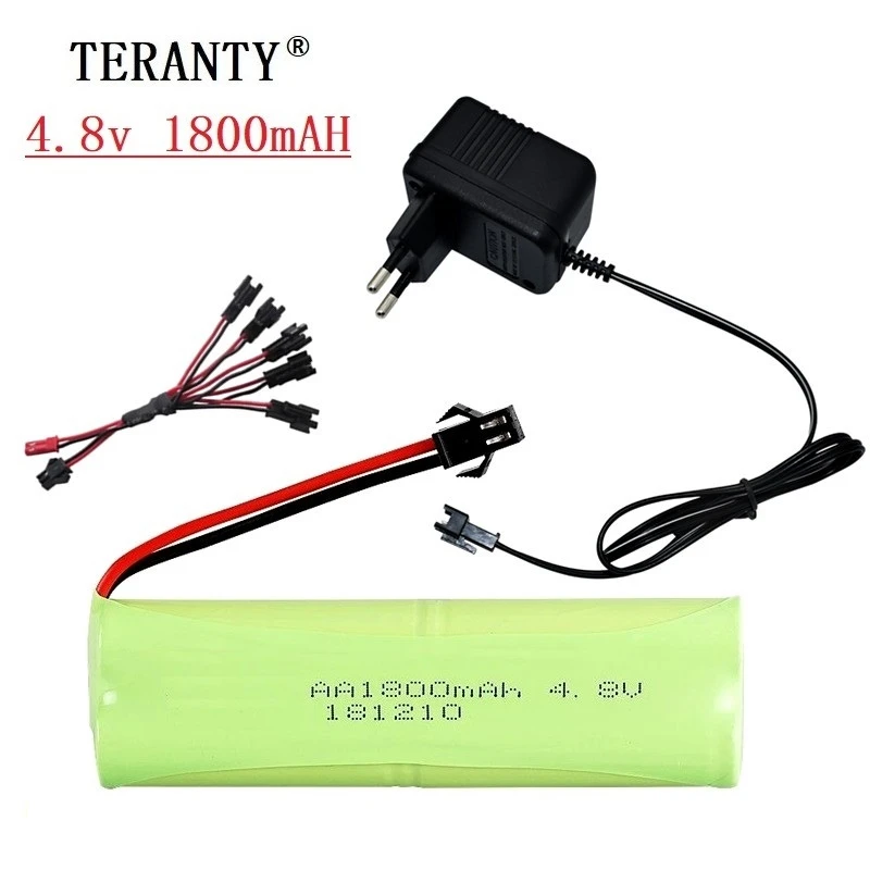 

(H Model) 4.8v 1800mah NiMH Battery and charger For Rc toys Cars Tanks Robots Boats Guns Ni-MH AA 4.8v Rechargeable Battery Pack