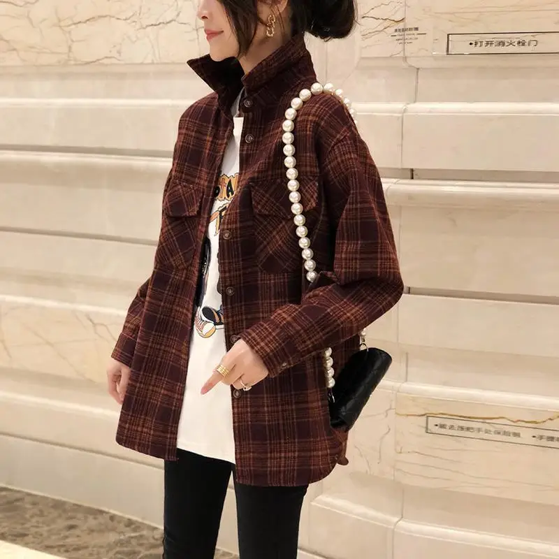 2020 new Plaid Shirt women's new design spring and autumn winter long sleeve retro shirt coat
2020 new Plaid Shirt women's new design spring and autumn winter long sleeve retro shirt coat