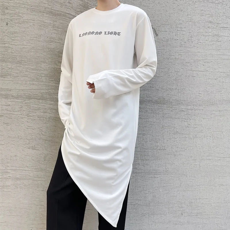Asymmetrical Design T-shirt Men Women Letter Streetwear Hip Hop Gothic Loose Long Sleeve Dress Tshirt Male Tees Shirts Tops
Asymmetrical Design T-shirt Men Women Letter Streetwear Hip Hop Gothic Loose Long Sleeve Dress Tshirt Male Tees Shirts Tops