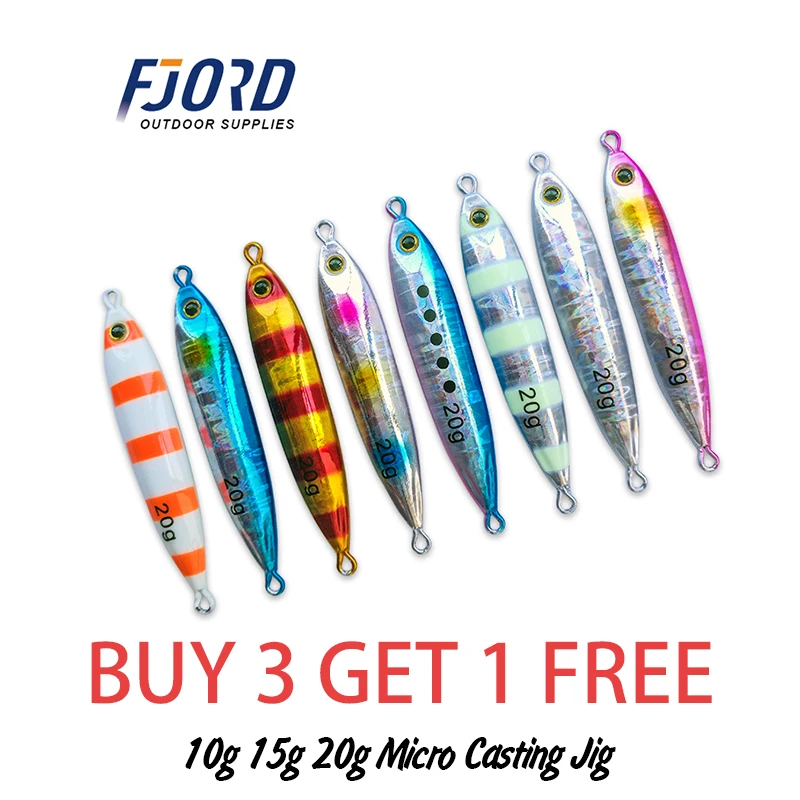 FJORD 10g 15g 20g Micro Casting Jig Small Size Metal Jigging Lead Jigbati Long Range Laser Luminous Sea Fishing Jig Lure
FJORD 10g 15g 20g Micro Casting Jig Small Size Metal Jigging Lead Jigbati Long Range Laser Luminous Sea Fishing Jig Lure