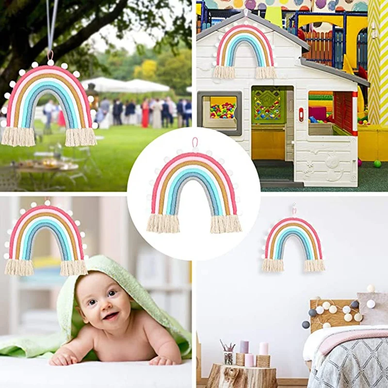 2Pcs Rainbow Wall Decor,Rainbow Wall Decor Macrame Wall Hanging Woven Wall Hanging for Nursery and Home Decor
2Pcs Rainbow Wall Decor,Rainbow Wall Decor Macrame Wall Hanging Woven Wall Hanging for Nursery and Home Decor
