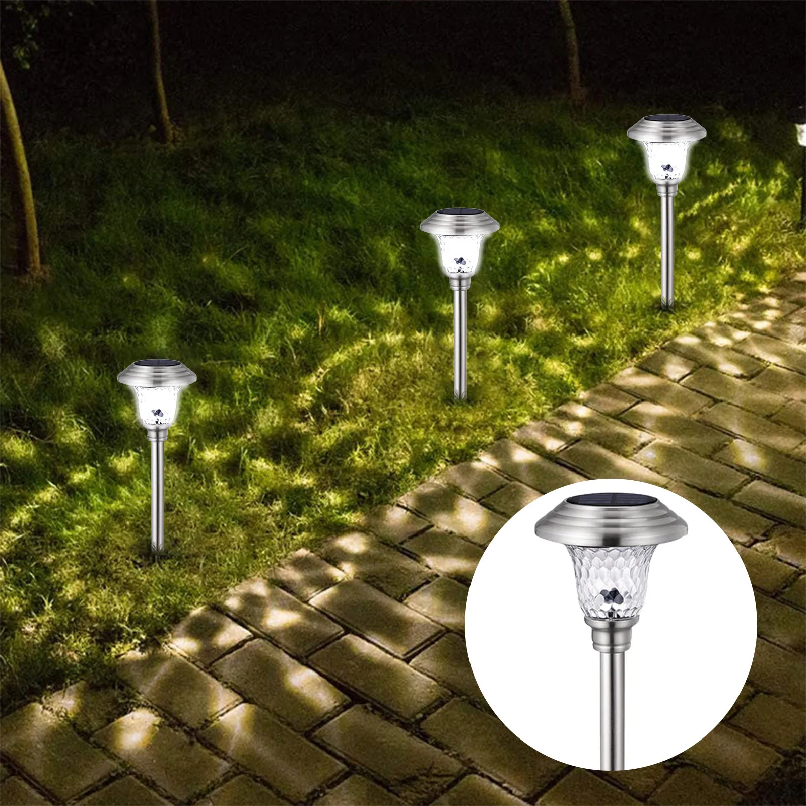 2PC /Set Solar Garden Light Stainless Steel LED Bright White Light Waterpoof Landscape Decoration Lighting For Garden Yard 2021
2PC /Set Solar Garden Light Stainless Steel LED Bright White Light Waterpoof Landscape Decoration Lighting For Garden Yard 2021