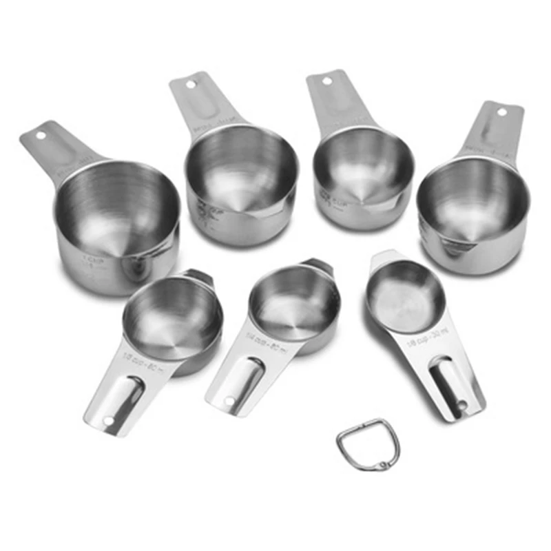 14 Pieces Stainless Steel Measuring Cups and Spoons Set for Kitchen Baking Sugar Coffee Measuring Tools
14 Pieces Stainless Steel Measuring Cups and Spoons Set for Kitchen Baking Sugar Coffee Measuring Tools