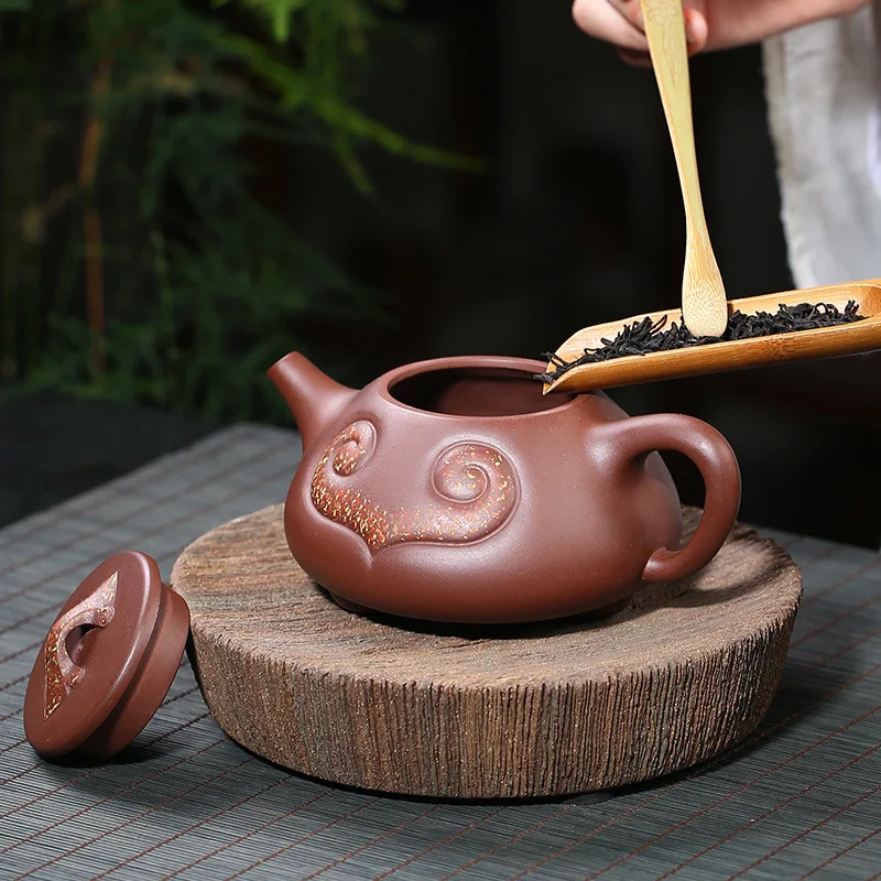 Yixing Purple Clay Teapot, Handmade, Tea Set, Drinking Utensils, Raw Purple Clay, Stone Scoop Teapot, Ruyi,Zisha Drinkware
Yixing Purple Clay Teapot, Handmade, Tea Set, Drinking Utensils, Raw Purple Clay, Stone Scoop Teapot, Ruyi,Zisha Drinkware