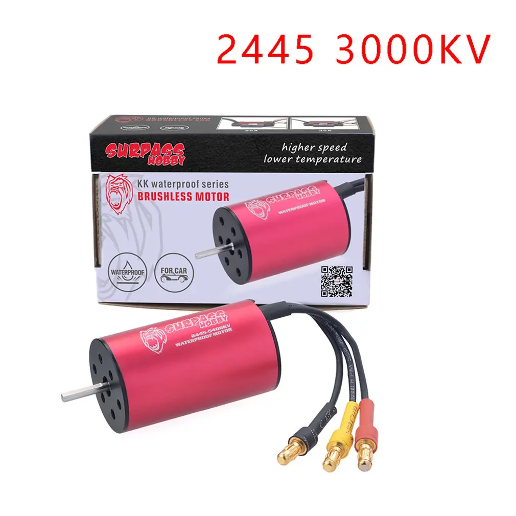 Водонепроницаемый бесщеточный двигатель 2445 2 3 мм 1/16 кв для Traxxas HSP гоночного
