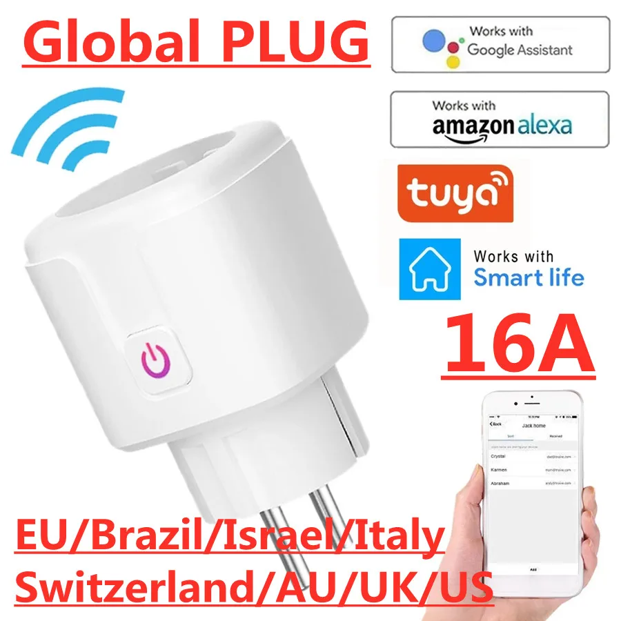Смарт-розетка с поддержкой Wi-Fi 16 А | Электроника