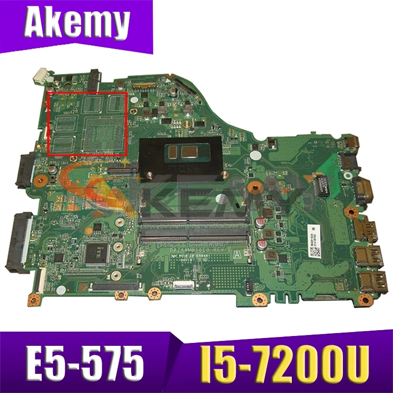 AKEMY для Acer Aspire E5-575 материнская плата портативного компьютера с I5-7200U Процессор NBGD311006 DAZAAMB16E0 REV:E DDR4
AKEMY для Acer Aspire E5-575 материнская плата портативного компьютера с I5-7200U Процессор NBGD311006 DAZAAMB16E0 REV:E DDR4