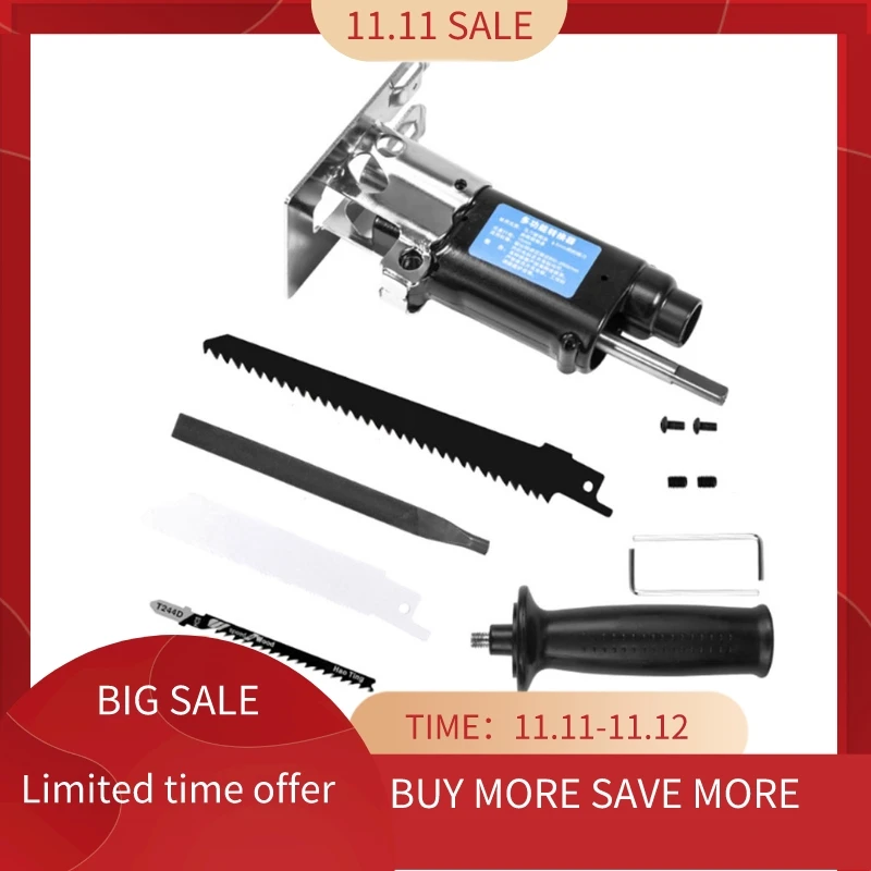 Reciprocating Saw Attachment Change Electric Drill Into Reciprocating Saw Jig Saw Metal File for Wood Metal Cutting Tool
Reciprocating Saw Attachment Change Electric Drill Into Reciprocating Saw Jig Saw Metal File for Wood Metal Cutting Tool