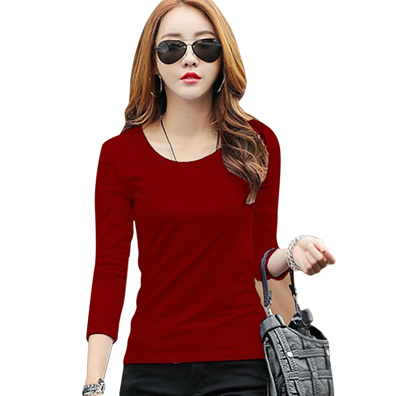 Basic T Shirt Women Long Sleeve Womens Tops Spring Autumn Tee Shirt Women Korean Style T-Shirt New Plus Size Tshirt
Basic T Shirt Women Long Sleeve Womens Tops Spring Autumn Tee Shirt Women Korean Style T-Shirt New Plus Size Tshirt
