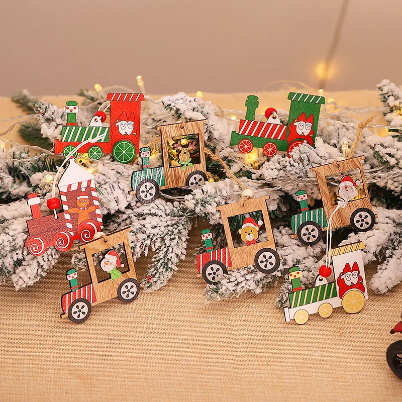 2020 рождественские украшения креативный Ретро подвесной поезд сделай сам