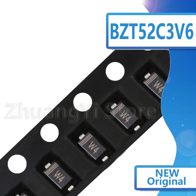 100 шт./лот чип Zener Diode BZT52C3V6 3 6 V W4 SOD123 упаковка 1206 громкость|Органайзеры для кабеля| |