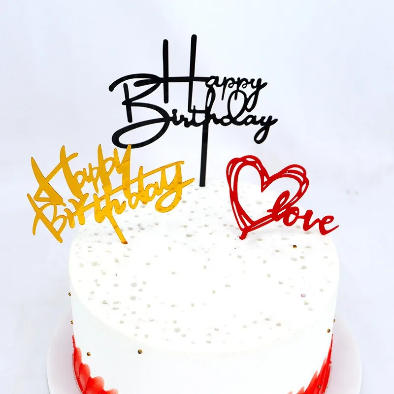 1Pcs Acrylic Birthday Cake Insert Card Baking Decoration Happy Birthday Cake Topper Cupcake Birthday Party Decoration Cake Flag
1Pcs Acrylic Birthday Cake Insert Card Baking Decoration Happy Birthday Cake Topper Cupcake Birthday Party Decoration Cake Flag