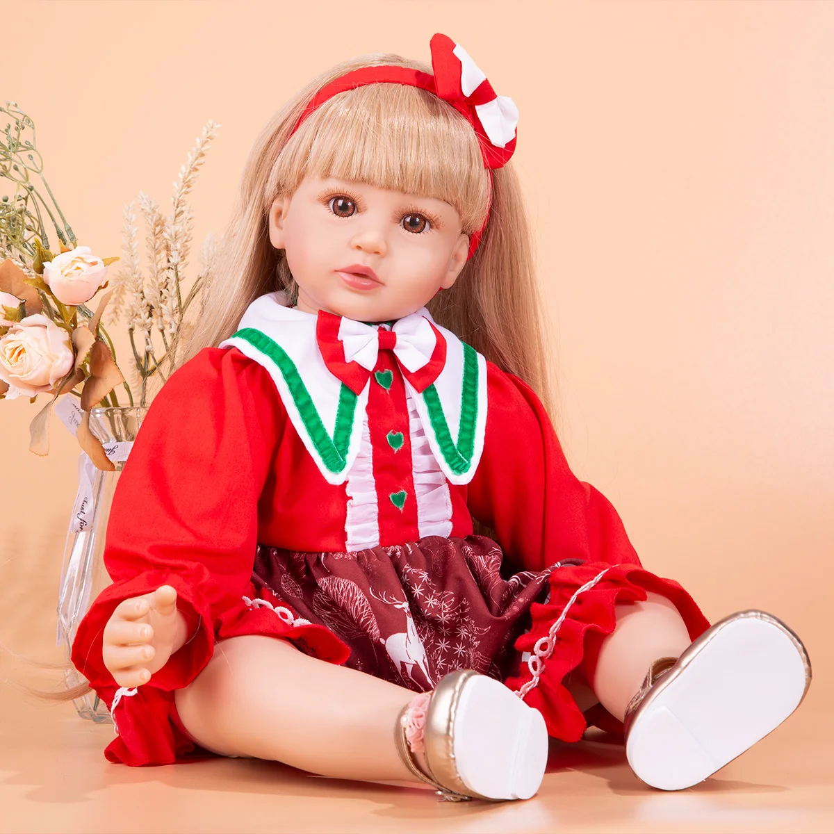 Realistic 60 CM Reborn Bebê Bonecas Cloth Body Boneca Toddler Princess Dolls Long Blond Hair Doll Toys For Girl Playmate Gifts
Realistic 60 CM Reborn Bebê Bonecas Cloth Body Boneca Toddler Princess Dolls Long Blond Hair Doll Toys For Girl Playmate Gifts