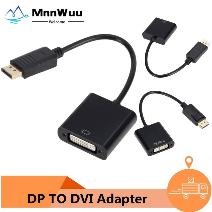 Преобразователь 1080P DP-DVI профессиональный адаптер для ПК ноутбука входного