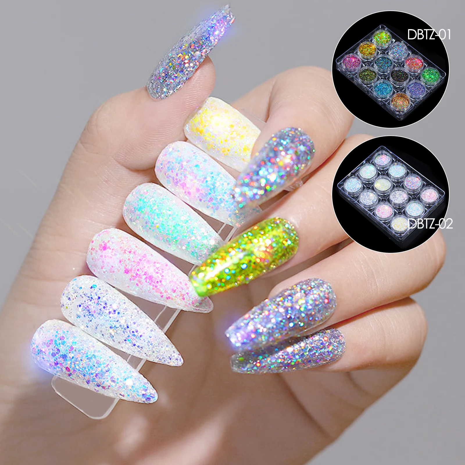 12pcs/set Nail Glitter Powder Dust Iridescent Flakes Sequins Gold Silver Super Shining Paillette Nail Art Manicure Decorations
12pcs/set Nail Glitter Powder Dust Iridescent Flakes Sequins Gold Silver Super Shining Paillette Nail Art Manicure Decorations