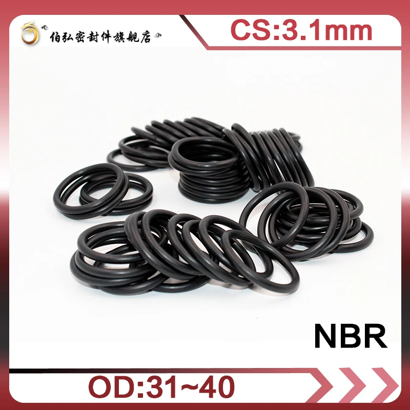 Nitrile Rubber O-Ring 20PCS/lot NBR Sealing CS 3.1mm OD31/32/33/34/35/36/37/38/39/40mm O-Ring Seal Gasket Ring
Nitrile Rubber O-Ring 20PCS/lot NBR Sealing CS 3.1mm OD31/32/33/34/35/36/37/38/39/40mm O-Ring Seal Gasket Ring