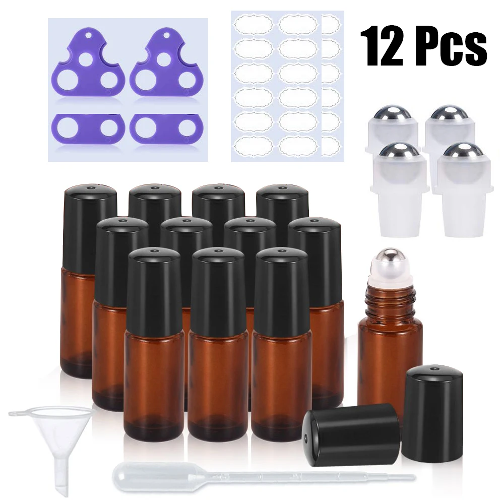 12 Pieces/Batch 5ml 10ml Thin Glass Roller Essential Oil Bottle Refillable Perfume Sample Test Bottle
12 Pieces/Batch 5ml 10ml Thin Glass Roller Essential Oil Bottle Refillable Perfume Sample Test Bottle