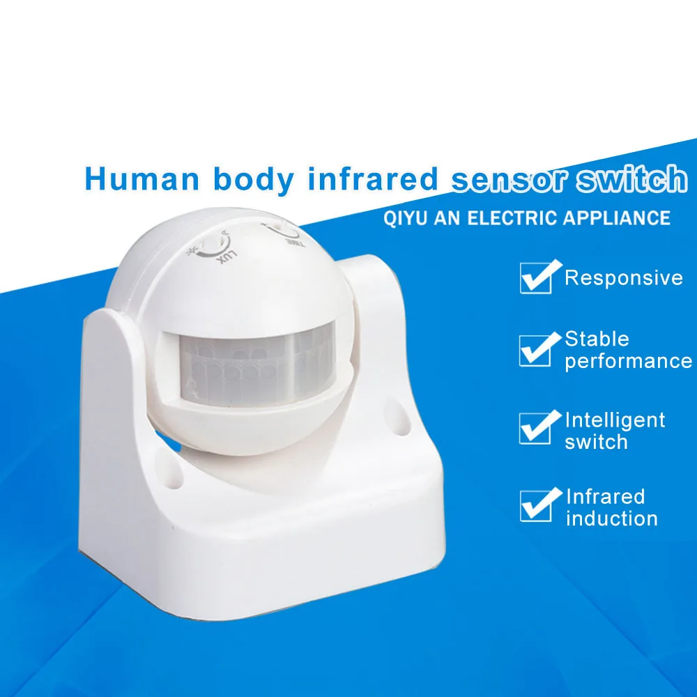 Infrared Motion Sensor 10m PIR Motion Detector AC 2000LUX 220V-240V/50Hz 180° Outdoor Home Security Movement Switch 10-2000LUX
Infrared Motion Sensor 10m PIR Motion Detector AC 2000LUX 220V-240V/50Hz 180° Outdoor Home Security Movement Switch 10-2000LUX