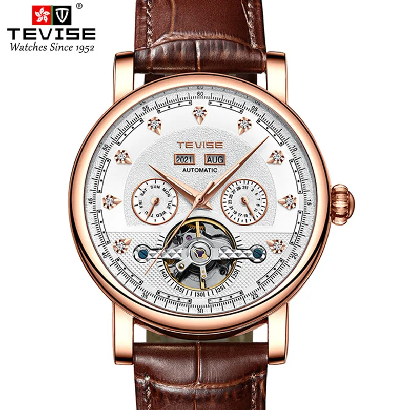 TEVISE Men's Watch Top Brand Men's Mechanical Watch Automatic Tourbillon Hollow Watch Men's Calendar Relogio Masculino
TEVISE Men's Watch Top Brand Men's Mechanical Watch Automatic Tourbillon Hollow Watch Men's Calendar Relogio Masculino