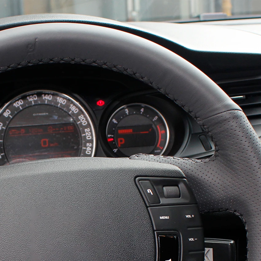 LQTENLEO Black Genuine Leather Car Steering Wheel Cover For Citroen C5 2008 2009 2010 2011 2012 2013 2014 2015 2016 2017
LQTENLEO Black Genuine Leather Car Steering Wheel Cover For Citroen C5 2008 2009 2010 2011 2012 2013 2014 2015 2016 2017