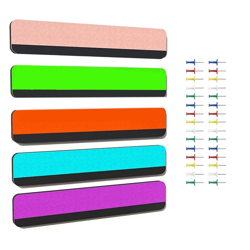 5 Pack Color Combo Bulletin Board Strips Thick Adhesive Backed Magnetic Bulletin Bars for Home Office Memo Cork Board
5 Pack Color Combo Bulletin Board Strips Thick Adhesive Backed Magnetic Bulletin Bars for Home Office Memo Cork Board