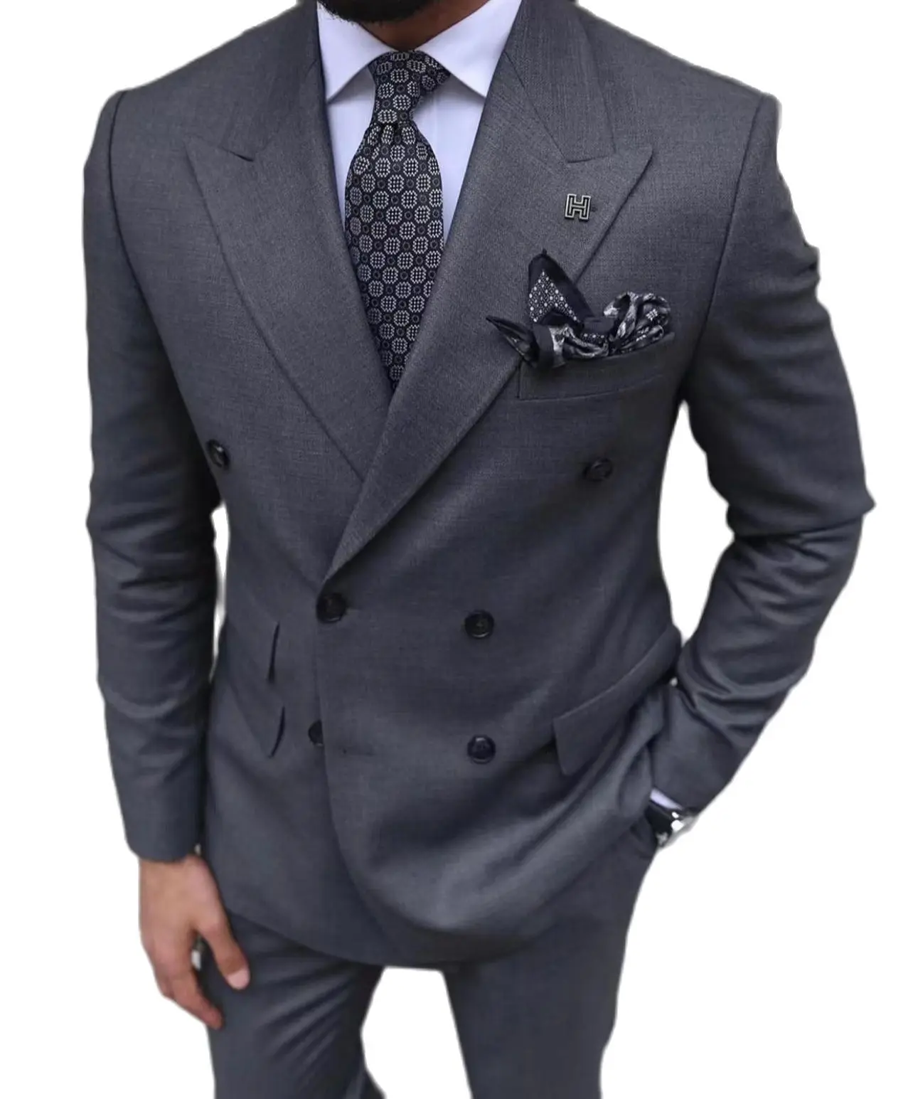 Серые двубортные клетчатые мужские костюмы, свадебная официальная деловая одежда, индивидуальная одежда, пальто, брюки, жилет, 3 предмета, женский костюм
Серые двубортные клетчатые мужские костюмы, свадебная официальная деловая одежда, индивидуальная одежда, пальто, брюки, жилет, 3 предмета, женский костюм