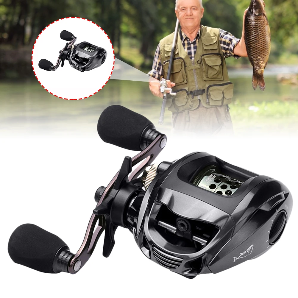Baitcasting Reel 6.3:1 Gear Ratio Ultra Smooth 190g Ultralight 12+1BB Magnetic Brake EVA Handle Fishing Baitcasting Reel Tools
Baitcasting Reel 6.3:1 Gear Ratio Ultra Smooth 190g Ultralight 12+1BB Magnetic Brake EVA Handle Fishing Baitcasting Reel Tools