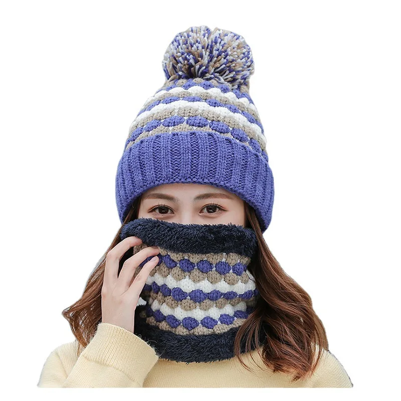 Korean version of the hat women in autumn and winter, two-piece knit warm hat set, winter riding windproof ear wool cap
Korean version of the hat women in autumn and winter, two-piece knit warm hat set, winter riding windproof ear wool cap