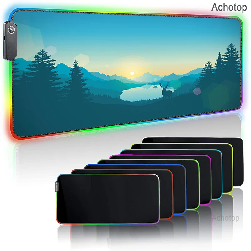 RGB Gaming Mouse Pad Deep forest firewatch Large Colorful Luminou for PC Computer Desktop LED Light Desk Mat Keyboard pad Carpet 
RGB Gaming Mouse Pad Deep forest firewatch Large Colorful Luminou for PC Computer Desktop LED Light Desk Mat Keyboard pad Carpet