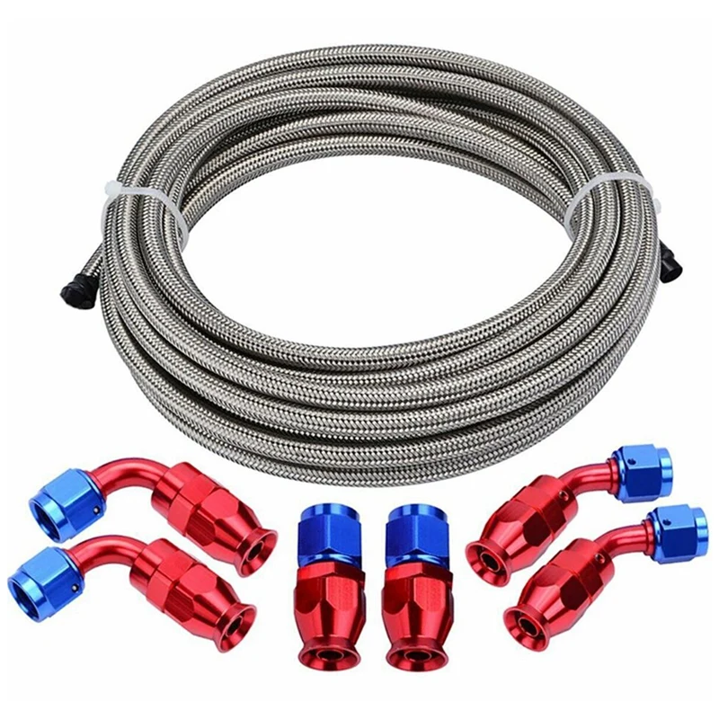 Braided Fuel Hose Line Kit Feed/Return Oil Fuel Hose with Hose Fitting Connector
Braided Fuel Hose Line Kit Feed/Return Oil Fuel Hose with Hose Fitting Connector