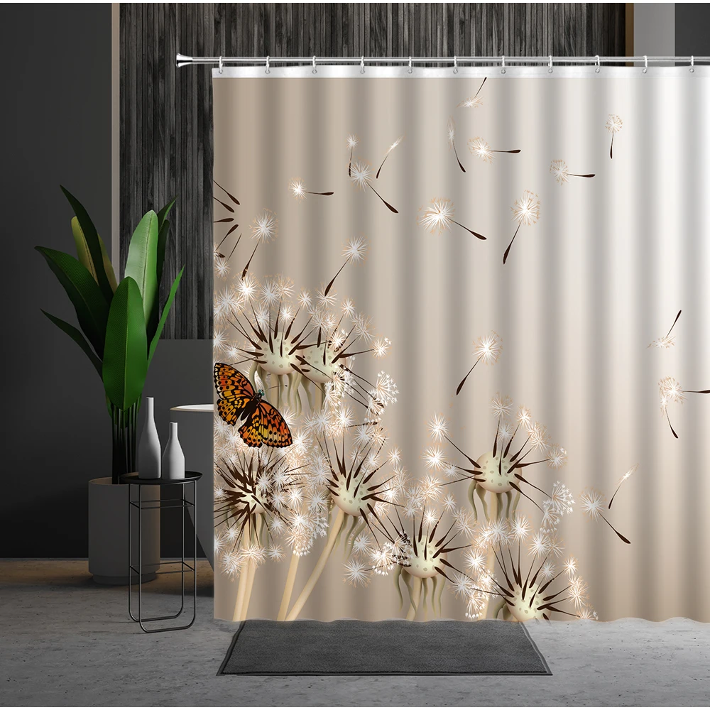 With Hook Shower Curtain Dandelion Plant Butterfly Natural Landscape 3D Printing Waterproof Bathroom Partition Bath Curtains Set
With Hook Shower Curtain Dandelion Plant Butterfly Natural Landscape 3D Printing Waterproof Bathroom Partition Bath Curtains Set