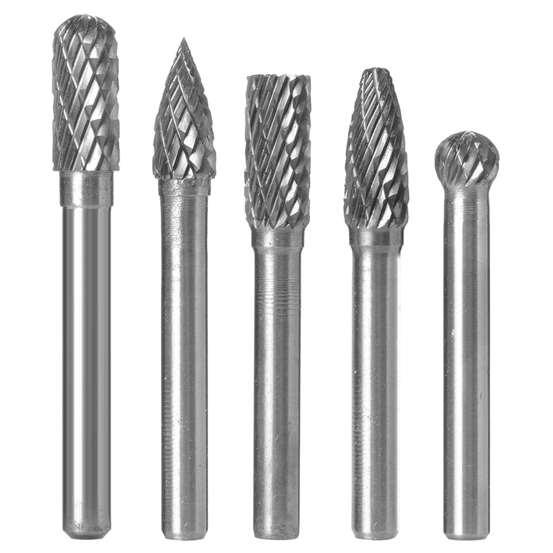 5Pcs Tungsten Carbide 8mm Rotary Point Burrs Electric Grinder 6mm Shank Bits Set for Finishing Metal Molds Processing
5Pcs Tungsten Carbide 8mm Rotary Point Burrs Electric Grinder 6mm Shank Bits Set for Finishing Metal Molds Processing