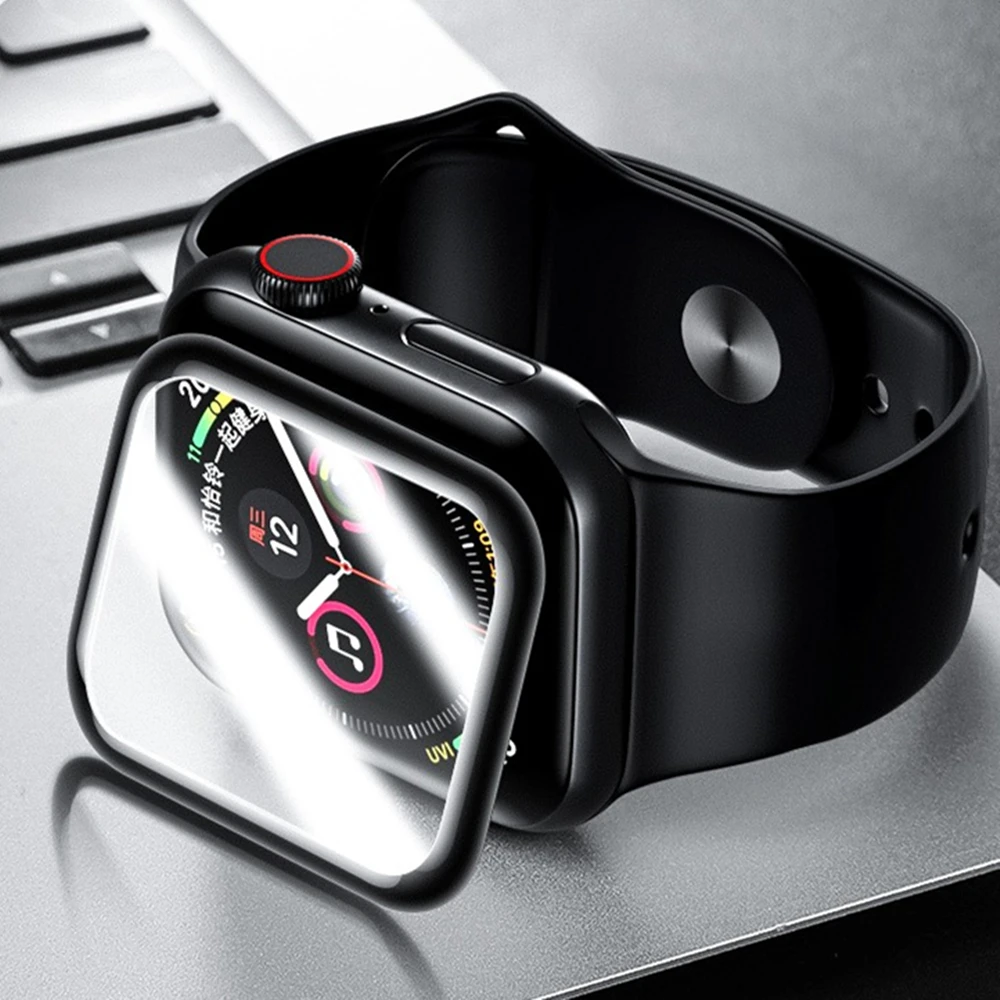Гибкая Защитная пленка для экрана Apple Watch серии 5/4 44 мм 3D защита от царапин и