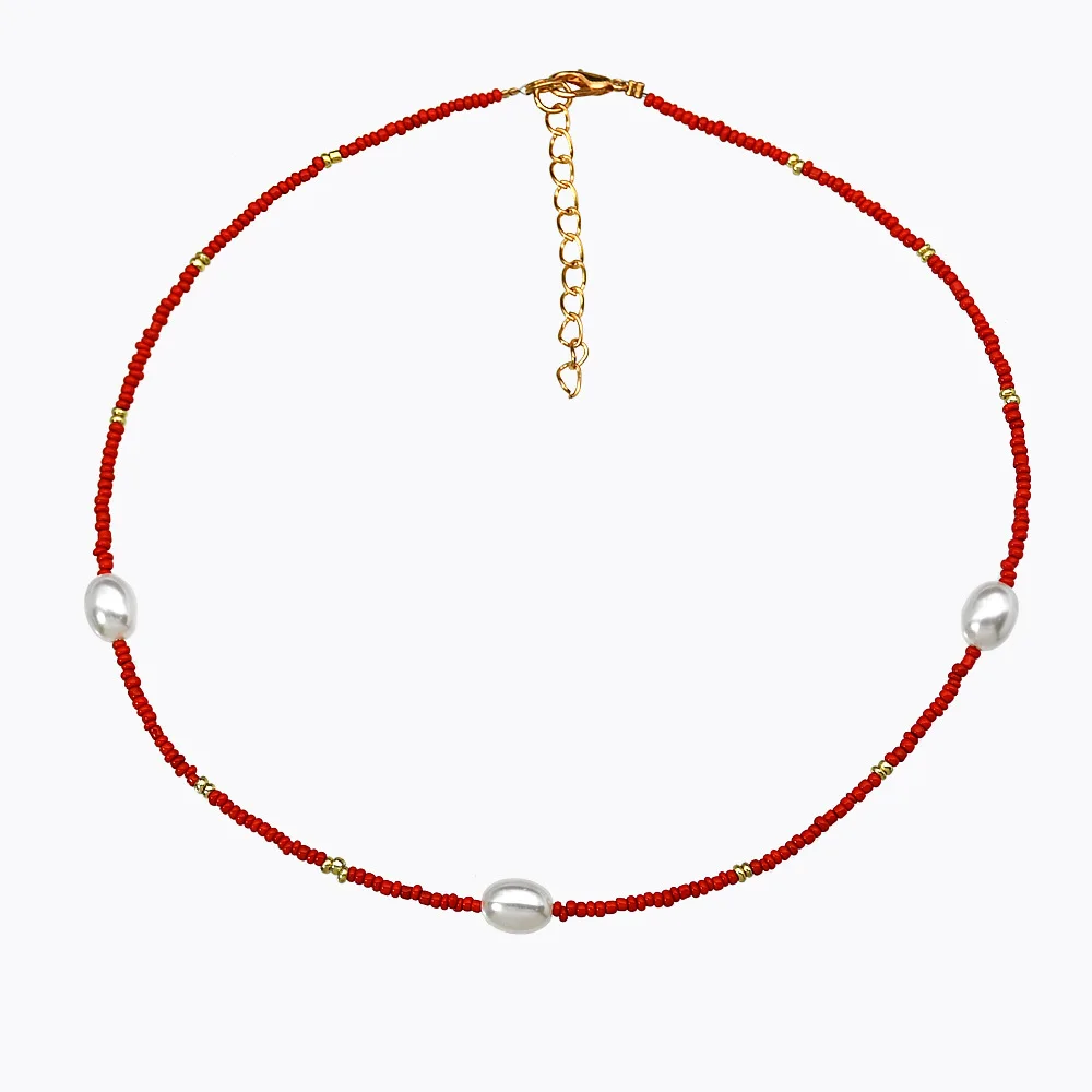 Handmade Myuki Millet Beaded Women's Necklace Female New Bohemian Seven Color Pearl Clavicle Necklace Female Choker Jewelry
Handmade Myuki Millet Beaded Women's Necklace Female New Bohemian Seven Color Pearl Clavicle Necklace Female Choker Jewelry